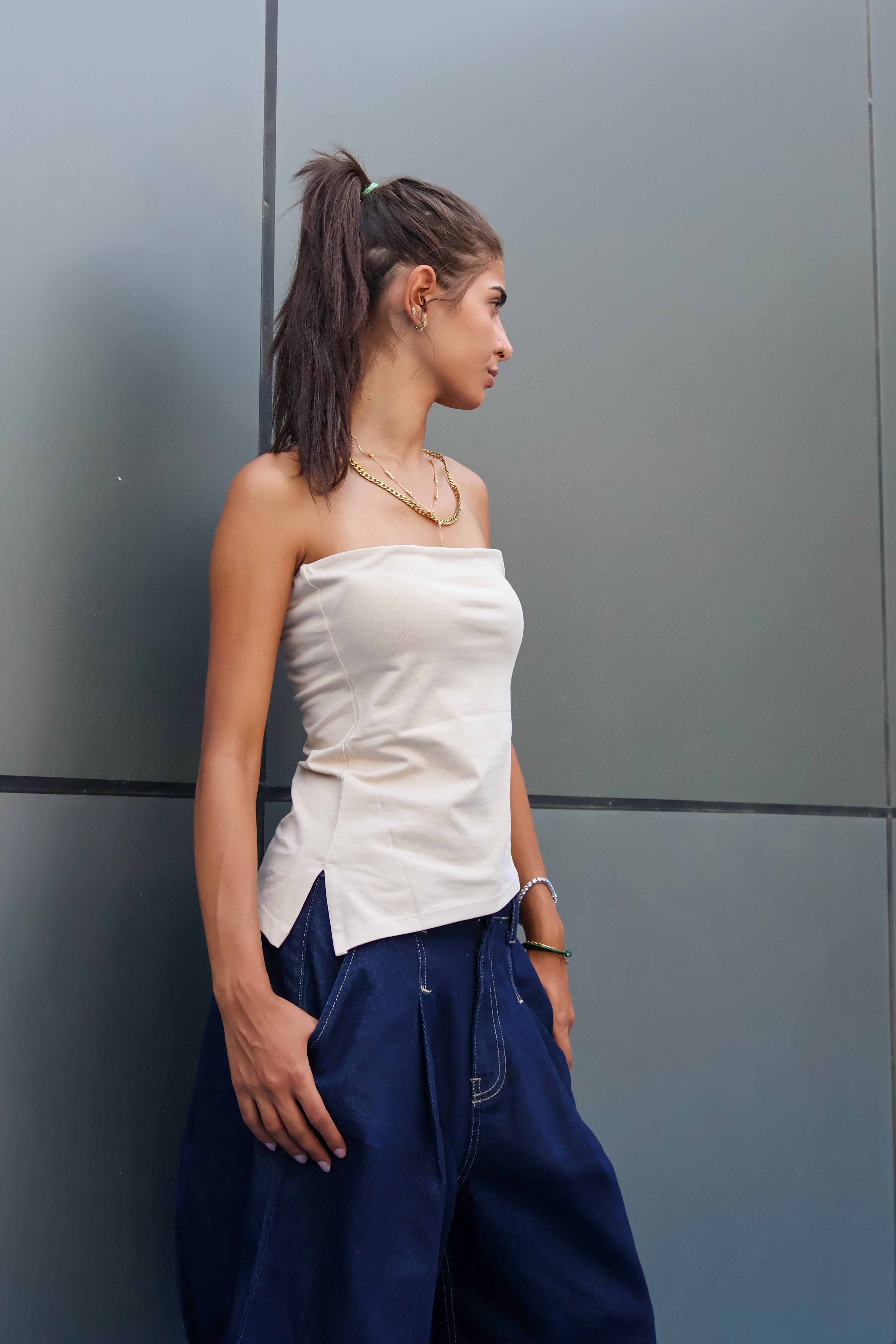 Tube Top Sided Cut